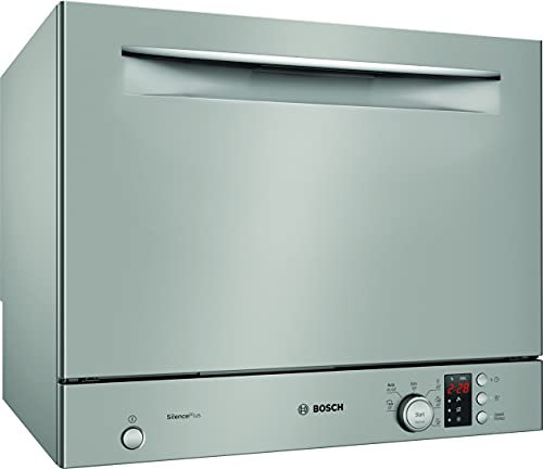 Bosch SKS62E38EU Serie 4, Lavastoviglie compatta da libera installazione, EcoSilence Drive, AquaStop, Acciaio, 55cm