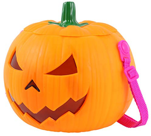 TOYANDONA Halloween Pumpkin Bucket LED Pumpkin Bucket Lamp Light Up Pumpkin Lantern with Handle Jack O Lantern LED Lights Trick-or-Treating Bags Halloween Party Favors
