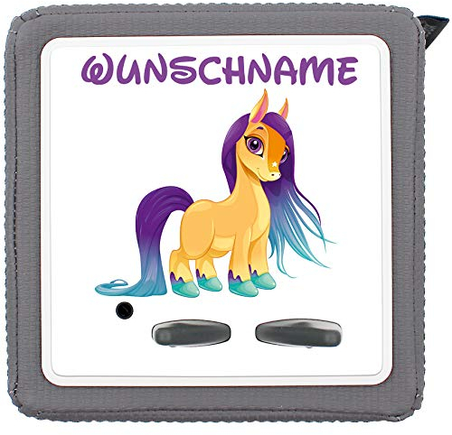 yabaduu Schutzfolie Schutzcover für Toniebox mit Namen Personalisiert Passgenau Selbstklebend Kindgerecht Folie für Kinder Spielzeug (Y031-38 Pferd, Mit Wunschname)