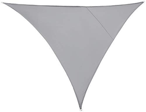 Outsunny Vela Ombreggiante Triangolare, Tenda da Sole per Esterno in Poliestere Anti UV Traspirante 4x4x4m Grigio