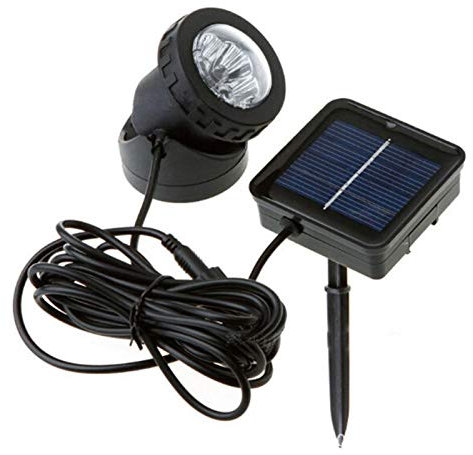 MOVKZACV Solar Underwater Pond Light,Waterproof Submersible Lamps Projector Light,6LED Spotlight Fish Tank Light for Garden Pathway Yard Porch Walkway Pool Patio
