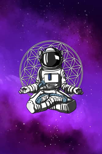 Mood Tracker Blank: Astronaut Yoga Meditation Space Flower Of Life Zen Men Women