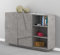 Dmora - Kommode Salvo, multifunktionales Wohnzimmer-Buffet, 2-türiges Wohnzimmer-Sideboard, 100 % Made in Italy, 121 x 38 x 86 cm, Zement,