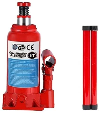 Gato hidráulico de Botella Elevador 6T Toneladas Profesional para Coches Ruedas pequeñas Reparaciones de neumáticos de automóvil elevación