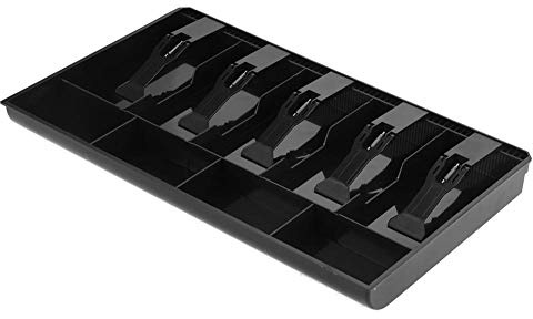 Joyzan Cash Register, Money Storage Drawer Insert Tray Portable Currency Till Removable Case Replacement Market Organizer Box 5 Bill 4 Coin Compartments Commercial Home Supermarkets Shop Hotels Black