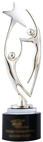 Trophäe Pokal Mit Gravur Wunschtext Metall Tänzer Metalltrophäe Mit Pentagramm, Kreative Schriftzug Good Wife Trophy, Anerkennungspreis Für Herausragende Mitarbeiter, 3 Farben