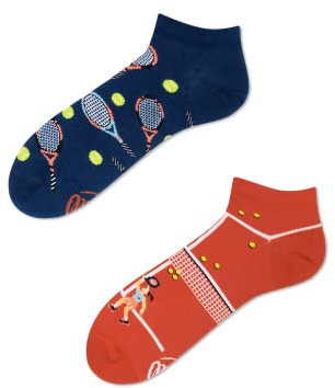 Many Mornings - Grand Slam Low - Mismatched Sneaker Socken - Tennis