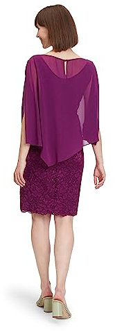 Vera Mont Damen Cocktailkleid mit Spitze, Real Purple, 52