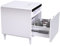BEdaw Smart Bedside Table, Smart Homeniture Silver Gray Metallic Side Table Nightstand for Living Room with Wireless Charger USB, with 2/3 Drawers Fridge