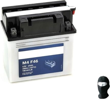 Compatible avec Yamaha MJ S/T/TW (Jet Ski) A.E. 500 2000-2021 Batterie Bosch PRÊTE À l'emploi YB16CL-B Batteries 12V 19AH 19 AMP Moto Scooter Complet M4F250 175X100X175MM