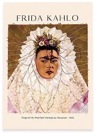 Nacnic Poster Diego in meinem KopfDekorative Bilder für Ihr Wohnzimmer, Schlafzimmer, Zuhause. Wandkunst-Drucke. Ästhethische Wandabdrücke von Frida Kahlo A3 inspiriert