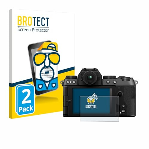 BROTECT Schutzfolie für Fujifilm X-S20 | 2 Stück Entspiegelnder Displayschutz Made in Germany Matte Displayschutz-Folie Anti-Reflex Anti-Fingerprint Einfache Montage