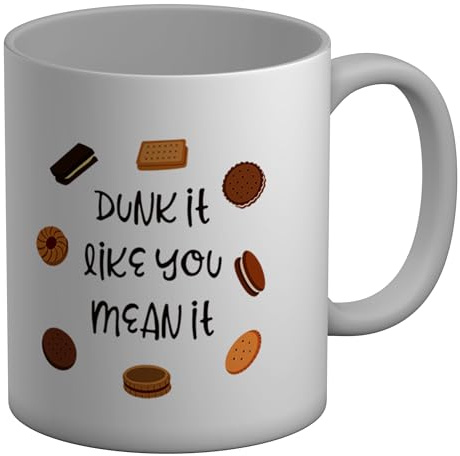 Shopagift Funny Biscuit Lover Mug Dunk it Like You Mean It White 11oz Large Ceramic Cup