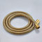 Lang Brauseschlauch Chrom poliert 150cm G1 / 2 Brauseschlauch Bad-Accessoires aus massivem Messing flexibler Schlauch Bad Contect Handbrause (Color : Gold 150cm)