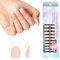 3 in 1 Nails Tips French False Nail Tips 300Pcs Square Coffin French Press on Nails - Pre Applied Tip Base Coat Cover, Soft Gel Fake Nails for Nail Extension Easy DIY, Nude