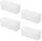 FYting Aufbewahrungskorb,4 Stück Badezimmer Organizer, Schubladen Organizer,Schminktisch Organizer,U-Port-Organizer Box für Schreibwaren, Socken,Unterwäsche,Datenkabel(Transparent,25,5x 8,5x8cm)