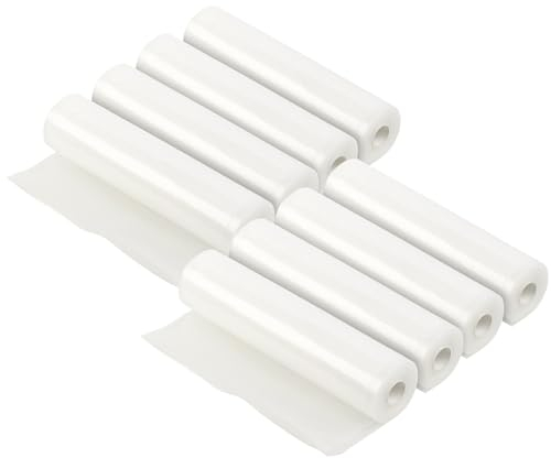 Rosenstein & Söhne Vakuumierer-Schlauch: 8 Profi-Folienrollen für Balken-Vakuumierer, 28 x 500 cm (Einschweißfolie für Vakuumierer, Vakuum-Folienschlauch, Vakuumbeutel)