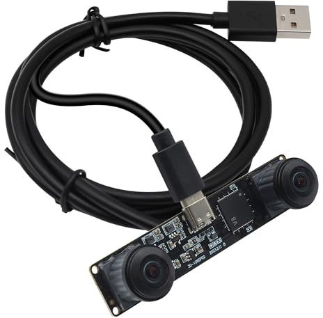 Svpro Dual Lens USB Kameramodul 1080P 60fps Fisheye UVC Industriekamera Board Synchronisation Aufnahme in Farbe mit M12 Objektiv,Verzerrungsfreie Weitwinkel Board Kamera