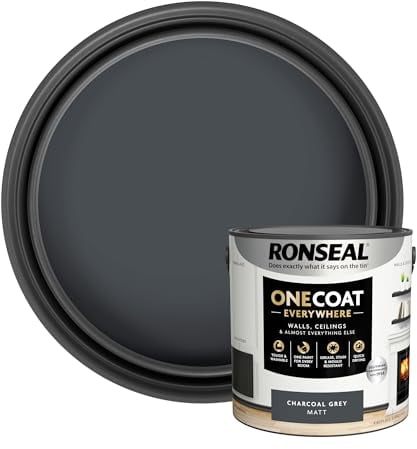 Ronseal One Coat Everywhere Paint Charcoal Grey Matt 2.5L