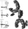 CAMOLO Kamera Super Clamp,Kamerahalterung mit Dual-Kugelkopf-Magischer Arm,Cold Shoe Mounts,1/4-Zoll-Schraublöchern, Action-Kamerahalterung für Hero DJI DSLR-Kamera,Haken,Regale,Stangen