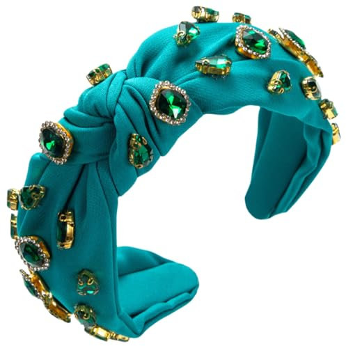 scicent Haarreifen Mädchen Glitzernde Kristall-Stirnband Vintage Strass Haarbänder Barock Haarreif Breit Haarband Party Geburtstag Haarschmuck für Frauen und Damen - 27424