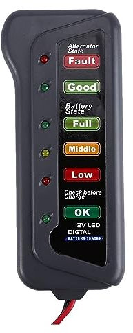 MZZYG Car Digital Battery Tester Auto Alternator Tester With 6-LED Lights Display Car Styling Battery Diagnostic Tool
