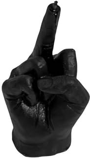 Kerzenform des Mittelfingers, lustige Kerzen, Handgeste, Mittelfinger, Neuheit Kerzen für Raumdekoration, Mittelfingerkerze, kreatives Geschenk (schwarz)