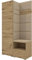 RAVIO Garderoben-Set NELA I mit Kleiderschrank & 3 Doppelhaken, 100cm Flurgarderobe mit Garderobenpaneel & Schuhschrank (Artisan Eiche + Beige (Trinity 04))