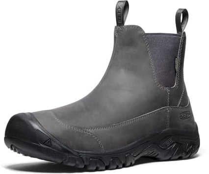 KEEN Men's Anchorage 3 Waterproof Pull On Insulated Snow Boots, Steel Grey/Magnet, 11