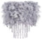 Waneway Plume Abat-jour avec Gouttes D'acrylique, Shade Moelleux pour Lampe de Plafond, Lampe Suspendue, Lustre, Lampe de Table ou Llampe de Pied, Décoration pour Chambre, Salon ou Couloir, Gris