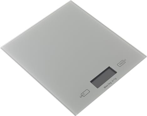 Botti Mono Küchenwaage | Hochpräzise Messung (Genauigkeit 1 g) | Messbereich bis zu 5.000 g | Hintergrundbeleuchtetes LCD-Display | Automatische Abschaltung | Gehärtetes Glas für Langlebigkeit