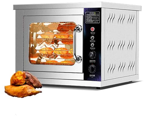 FfiMe Geröstete Süßkartoffelmaschine, 2500W kommerzielle geröstete Süßkartoffelmaschine, 90 Minuten Timer, 0-250 ℃ Temperaturregelung, elektrischer Heizofen für Süßkartoffeln, Mais und Kartoffeln