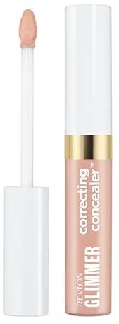 REVLON Glimmer Correcting Concealer – Liquid-Concealer mit Koffein, Vitamin C und Steviosid, ultraleichte Formel, natürliches Finish bis 24H, Farbton PINK 105, 9 ml
