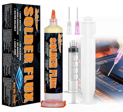 Bellifluous Stagno per Saldare, Flussante per Saldatura a Stagno, 1 Pacchi Pasta Saldante Stagno, Senza Pulizia Flussante per IC/CPU/PCB/LED/BGA/SMD Saldatura e Riparazione Elettronica di Precisione
