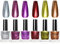 Metallic Quick Dry Nail Polish Set 6 Colors - Chrome Holographic Gold Silver Brown Red Nail Varnish Sets, Long Lasting High Gloss Nail Polish for Women, DIY Manicure at Home & Salon