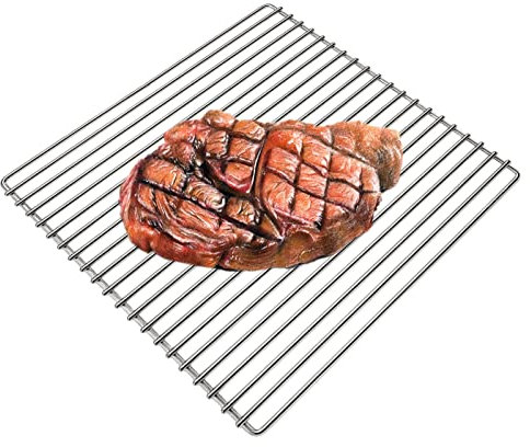 Grille carrée pour brasero en acier inoxydable - Pour pique-nique, jardin, camping