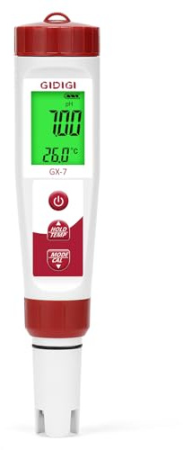 Digitales Pool Wasser Messgerät Set 7-in-1 pH-Meter & Chlortester mit Salzgehalt/TDS/EC/Temperatursensor für Pool, Spa, Aquarium, Hydrokultur & Trinkwasser