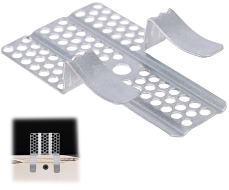 BOXOB 50 Pezzi Clip Riparazione Cartongesso, 1,27cm Resistenti Metallo Morsetto per Cartongesso con Viti Abbinate per Pareti Danneggiate Fissaggio Fai Da Te