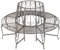 tectake® 404563 Baumbank Rundbank 360° Gartenbank Sitzbank Parkbank Ø 164 cm Metall Bank wetterfest, LxBxH 164 x 164 x 89 cm - anthrazit