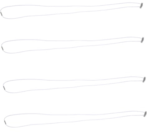 BATHVEVE Elastic Trash Can Bands Adjustable Elastic Strap for Garbage Bag Fixing, 140cm Circumference, White Sturdy Waste Bin Bag Holders, 4pcs Set Suitable for Kitchen, Office, Outdoor Use