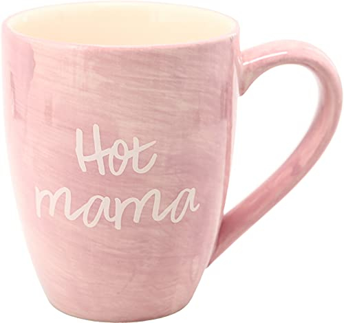 Mom Life Hot Mama groß 20 Oz Kaffee Becher Tee Tasse, Keramik, Pink, 20 Unze