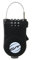 CONTEC Multifunktions-Schloss Radio Lock 110 mm, Drahtseil-Zahlenschloss mit wählbaren Code, für Sport, Reise, Freizeit, Aufrollmechanismus, schwarz