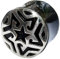 Island Piercings PAAR Horn Silber Plugs Tunnel Ohr Piercing 20mm