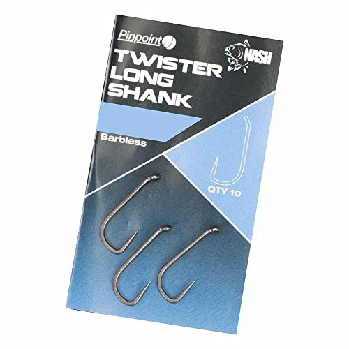 Nash Twister Long Shank Barbless Größe 4 T6162 Haken Hook Hooks Karpfenhaken *NEW2018*