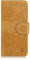32nd Premium Series - Real Premium Leather Book Wallet Case Cover For Apple iPhone XS Max, Real Leather Flip Design With Card Slot, Magnetic Closure and Built In Stand - Tan