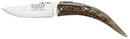 Joker Klappmesser Hirschpunkt NC117, MOVA Klinge 8,5 cm, Hirschhorn Griff, inklusive Deluxe Box, Fischen, Camping- und Wanderwerkzeug
