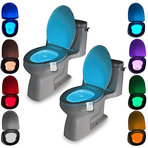 Color Remote Control Night Light Toilet Seat Night Light PIR Smart Motion Sensor 8 Colors Waterproof Backlight for Toilet Bowl LED Luminaria Lamp WC Toilet Light