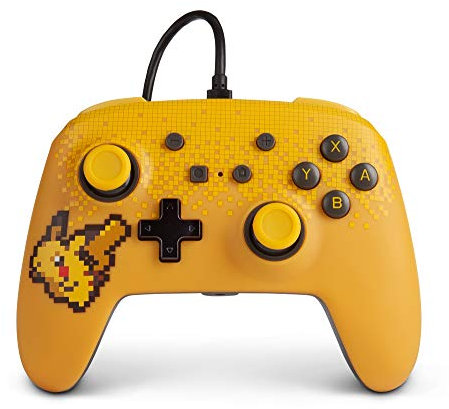 KEEPXYZ Pokemon Enhanced Wired Controller for Nintendo Switch - Pixel Pikachu, Gamepad, Wired Video Game Controller, Gaming Controller - Nintendo Switch