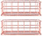 HEEPDD Iron Storage Basket, 2Pcs Iron Rose Gold Storage Basket Metal Organizer Basket Desktop Organizer Container for Home Office(S)