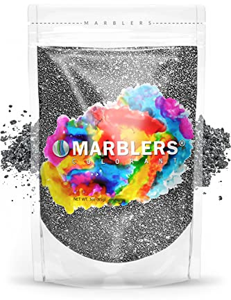 MARBLERS Black Mica Powder [Midnight Pearl] 3oz (85g) | Cosmetic Grade | Epoxy Resin Pigment | Dye | Non-Toxic, Vegan, Cruelty-Free | Lip Gloss, Nails, Body Butter | Bath Bomb, Candle & Soap Making